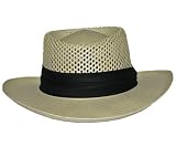 GAMBLER VENTED Panama Dress Straw GOLF HAT White