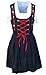 Dirndl World Womens Di06rs, 3 Piece Dirndl Dress, red black, Blouse Apron, Sz 8