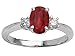 Jewelry : 1.65 cts Genuine Oval Ruby Engagement Ring - 14kt White or Yellow Gold