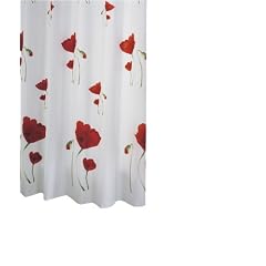 Ridder 478000-350 Duschvorhang Textil 180 x 200 cm Mohn