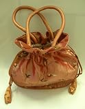 3pcs/Set Assorted Lady Personal Hand Bag,Cosmetic Bag,Satin Silky Fabric w/Flora Embroidery Easy Lady Hand Bag.8"W x 16"H(included Handle)
