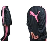 PUMA(プーマ) 上下 セット ストライプ ジャージ メンズ レディース チャコール×ピンク 862220-862221-29　O