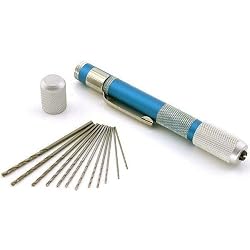 12 Drill Bits HSS Pin Vise Jewelry Watch Repair Tool