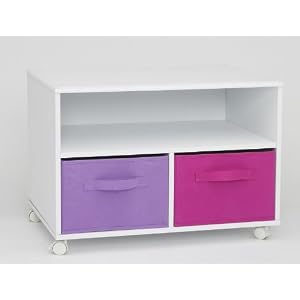 4D Concepts Girl's TV Cart, White