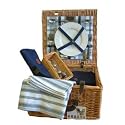 Chambray 2 Person Traditional Fitted Picnic Hamper for Wine Lovers