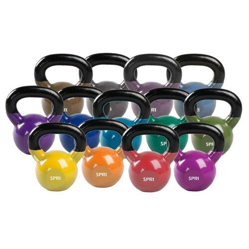 SPRI Deluxe Vinyl Kettlebell (Red, 10Pound) Kettlebell