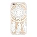 iPhone 6 Plus Case,GBSELL 3PC Henna Floral Paisley Flower Clear Hard Case Cover Skin for iPhone 6 Plus (White)