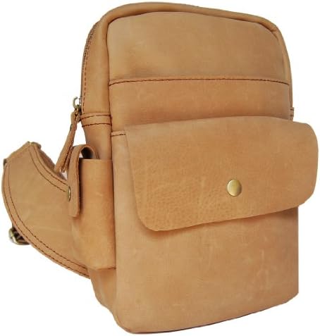 Handtailor Leather Casual Style Cowhide Bag. Chest Bag. Ipad Mini Bag-a089