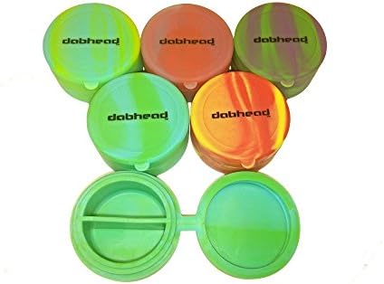 10 Silicone Split Divided Jar Containers "Various Colors"