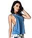 Coqueta Swimwear Open T-Back Tank Sexy Halter Tunic Backless Sport Shirt Royal