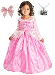 Sleeping Beauty Dress with Wondercharms Necklace - MEDIUM (3-5)