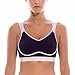 La Isla Women's High Impact Supportive Control Wirefree Non-Padded Sports Bra Black/Grey 42DD