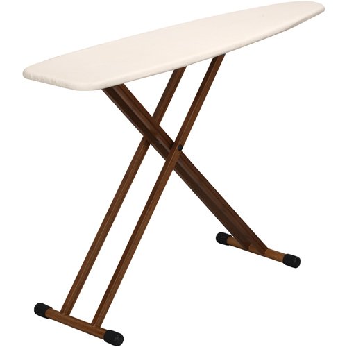 Household Essentials Fibertech Mega Top 4Leg Aluminum Ironing Board with Natural Cotton Cover