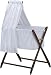 Cariboo Bassinet Veil Veil and Arm in Mahogany