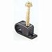 Dual Flex Cable Clip Black 25 Pack Coax Strap Fastener 1/2