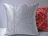 Decorative Modern Silver Gray Throw Pillow Cover