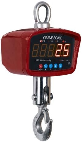 Optima Scale OP-924A-500 Digtial Portable Industrial Hanging LED Crane Scale With Remote Control, 500 LBS x 0.2 LBS NEW by Optima Scale