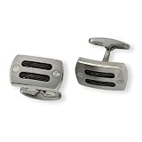 Titanium With Black Ip-Plating Cuff Links