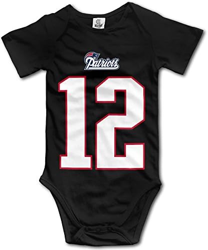 NORAL Babys Boy's/Girl's New England #12 Brady Player Jumpsuit Outfits Black Size 18 Months