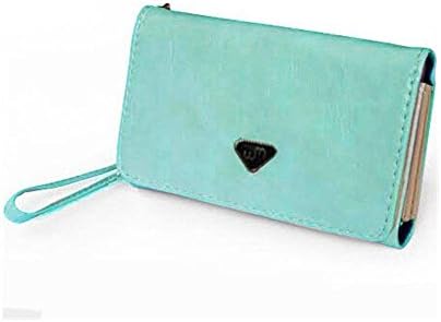 Fashion 6 Colors PU Leather Clutch Purse Long Handbag Wallet Phone Case Holder Color: Light Green