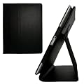 iPad 4 iPad 3eme generation iPad 2 Housse en cuir pour Apple iPad 2 avec rabat/stand de positionnement support et le sort de veille (Black)