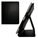 iPad 4 iPad 3eme generation iPad 2 Housse en cuir pour Apple iPad 2 avec rabat/stand de positionnement support et le sort de veille (Black)