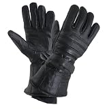 Men's Gauntlet Leather Gloves with Rain Cover and Long Cuff