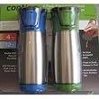 2 Pack Vacuum Insulated Contigo AUTOSEAL Stainless Steel Travel Mugs - 1 x Royal Blue and 1 x Lime Green - 100% Leak Proof - Textured Soft Grip with Non Skid Base fits Car Cup Holders.