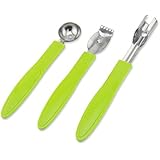 Atalanta&reg; Stainless Steel Kitchen Tool Sets - Lemon Grater Zester with Channel Knife + Melon Baller + Fruit Corer - Kitchen Utensils Gadgets, Fruit & Vegetable Tools for Healthy Lifestyle