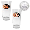 2 Pc Cincinnati Bengals Pint Glass Set - Clear