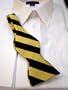 100% Silk Gold & Black Stripe Self-tie Bow Tie - Wake Forest, Vanderbilt, Alpha Phi Alpha