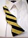 Search : 100% Woven Silk Self-Tie Bow Tie - Gold & Black Stripe - Wake Forest, Vanderbilt, Alpha Phi Alpha