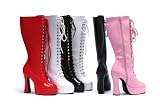 EASY, 5' Heel Knee Boots With Zipper in 6 Colors by Ellie Shoes