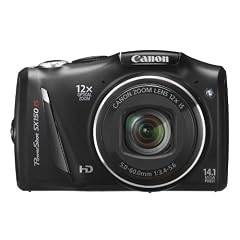 Canon PowerShot SX 150 IS Digitalkamera (14 Megapixel, 12-fach opt. Zoom, 7,6 cm (3 Zoll) Display, bildstabilisiert) schwarz