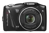 Canon PowerShot SX 150 IS Digitalkamera (14 Megapixel, 12-fach opt. Zoom, 7,6 cm (3 Zoll) Display, bildstabilisiert) schwarz