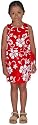 Classic Hibiscus Girl's Hawaiian Aloha Sleeveless Faux Wrap Sarong Dress
