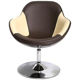 Brown Cream Saddlebrook Lounger Chair