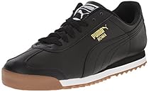 PUMA Men's Roma Basic Fashion Sneakers, Black/Black/Gum, 6 D US
