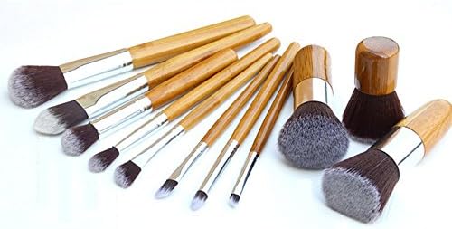 #1best seller make up brush kit Epartsdom@ 11 Pcs Makeup Brush Set Kabuki Powder Foundation blusher Cosmetic Bamboo Handle