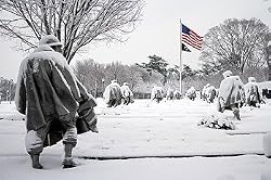 A Cold, Snowy Day at the Korean War Veterans Memorial, Washington, D.C. - Beautiful 16"x20" Photographic Print by Carol M. Highsmith