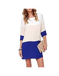 Chiffon/Polyester Short 3/4 Sleeves Summer  Dress