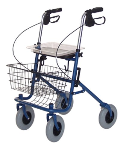 Lumex Bariatric Deluxe Four Wheel Rollator, 8 Inches, Blue
