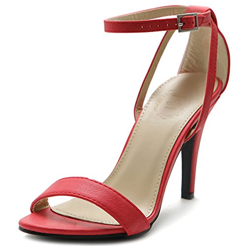 Ollio Women's Pump Shoe High Heel Ankle Strap Dress Sandal