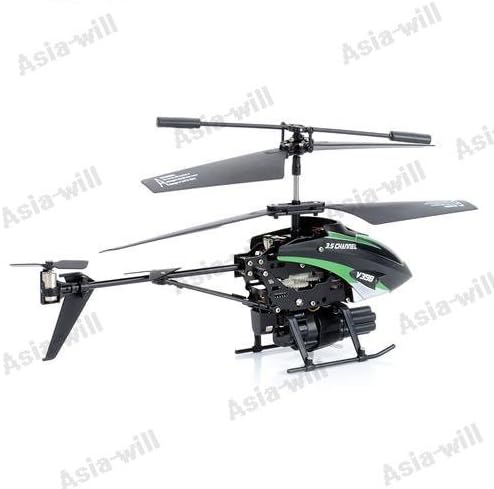 Asiawill 3.5-CH IR Remote Control Missiles Launching R/C Helicopter with Gyro / LED - Black + Green
