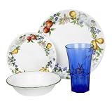 Corelle 16-Piece Dinnerware Set, Service for 4, Chutney