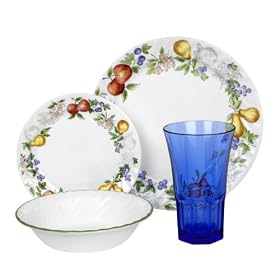 Corelle 16-Piece Dinnerware Set, Service for 4, Chutney