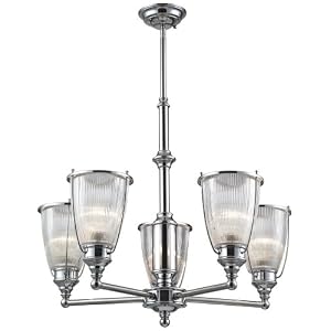 Halophane Collection 5-Light Chandelier by Landmark