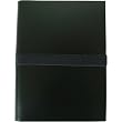 Black with Black Elastic Cavallini Moderno Elastic Bound Leather Journal Black with Black Elastic Cavallini Moderno Elastic Bound Leather Journal