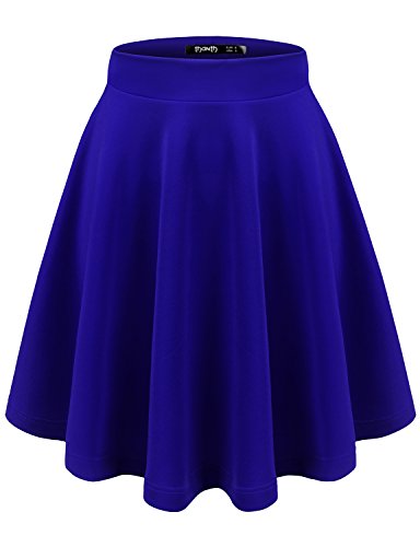 Thanth Womens Versatile Stretchy Pleated Flare Skater Skirt CWBSS06 Royalblue 2XL Thanth Womens Versatile Stretchy Pleated Flare Skater Skirt CWBSS06 Royalblue 2XL