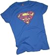 Superman Action-Print Shield Crop Sleeve Fitted Juniors T-Shirt